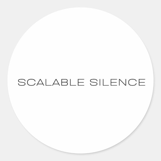 Autocollant vinyle Ironie d'entreprise Silence évo (Devant)