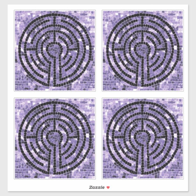 Autocollant vinyle LABYRINTH VI 14"x14" (4 petits) (Feuille)