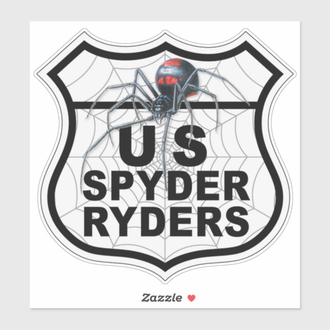 Autocollant vinyle logo US Spyder Ryders (Feuille)