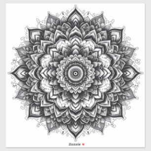 autocollant vinyle mandala de fleurs