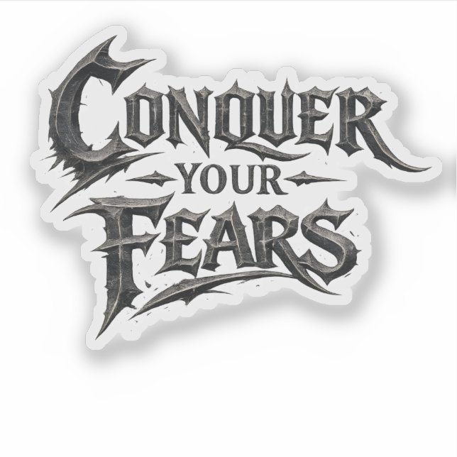 Autocollant vinyle motivationnel "Conquérez vos pe (Devant)
