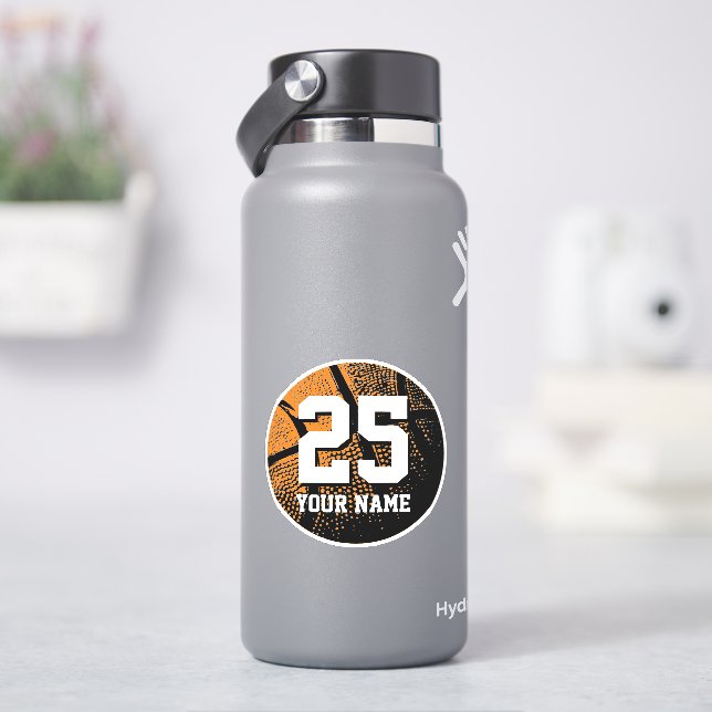 Autocollant vinyle numéro de maillot de basket vin (HydroFlask)