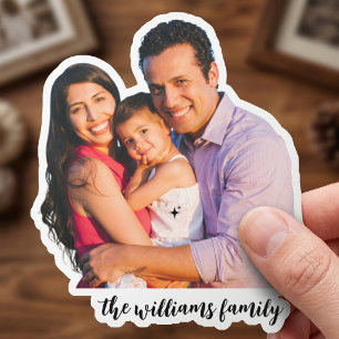 Autocollant vinyle personnalisé avec photo de fami