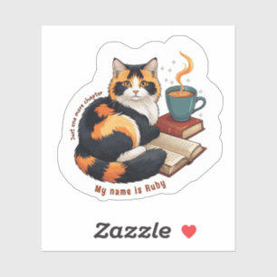 Autocollant vinyle personnalisé de lecture de chat