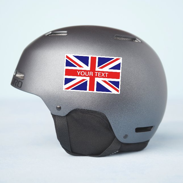 Autocollant vinyle personnalisé Drapeau Union Jack (Côté casque)