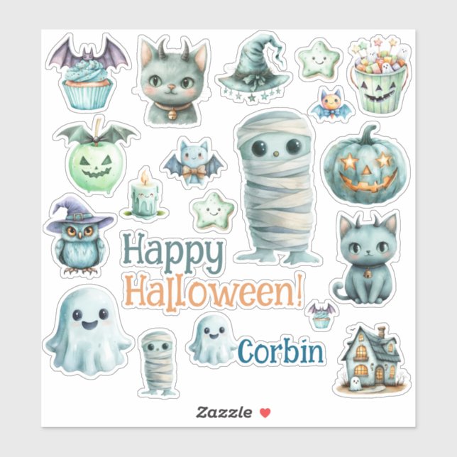Autocollant vinyle personnalisé Halloween (Feuille)