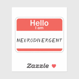 Autocollant vinyle personnalisé Nametag Neurodiver