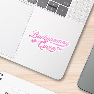 Autocollant vinyle personnalisé Reine de Backgammo