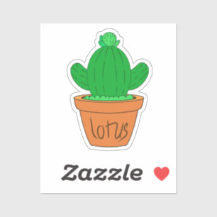 Autocollant vinyle sur mesure Cartoon Cactus