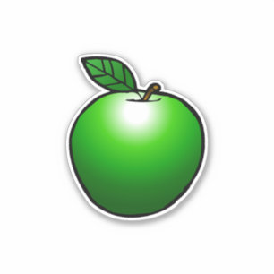 Autocollant vinyle sur mesure Green Apple