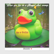 Autocollant vinyle sur mesure Grenouille Canard Ma