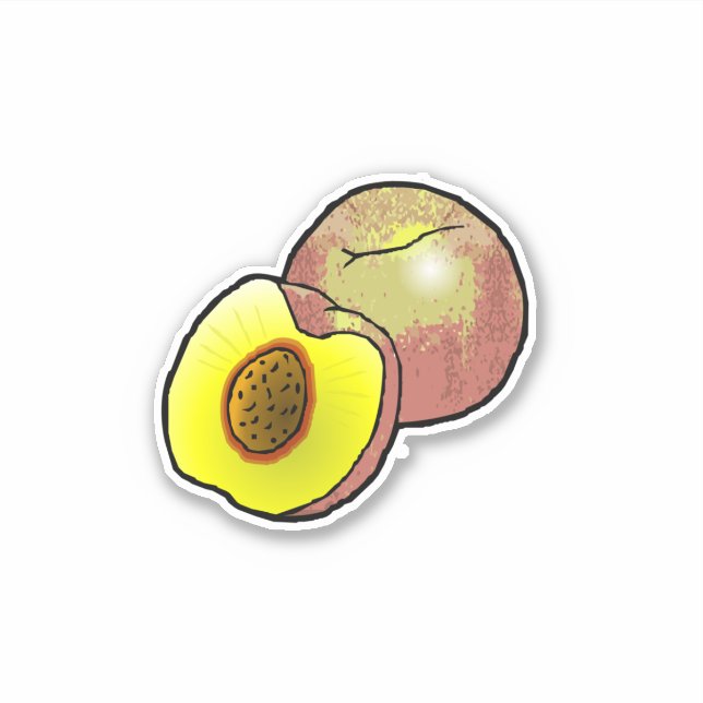 Autocollant vinyle sur mesure Peach (Devant)