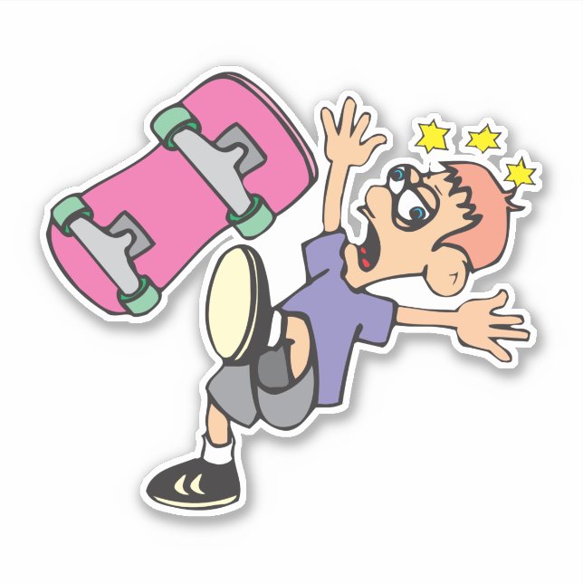 Autocollant vinyle sur mesure pour skateboardeur (Devant)