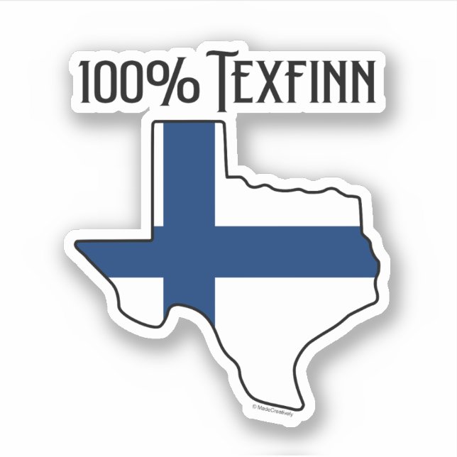 Autocollant vinyle sur mesure Texfinn à 100% (Devant)
