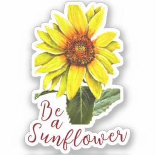Autocollant vinyle tournesol