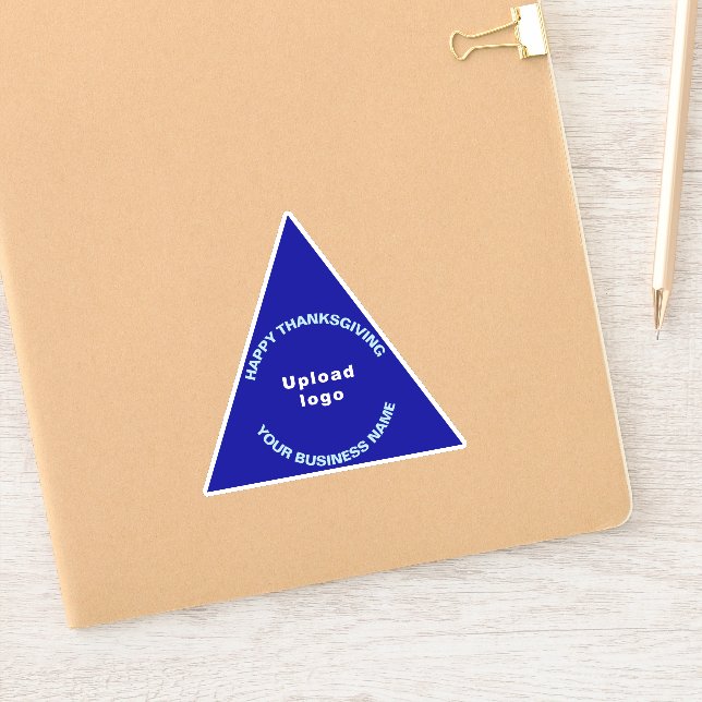 Autocollant vinyle triangle bleu de remerciement d (Carnet)