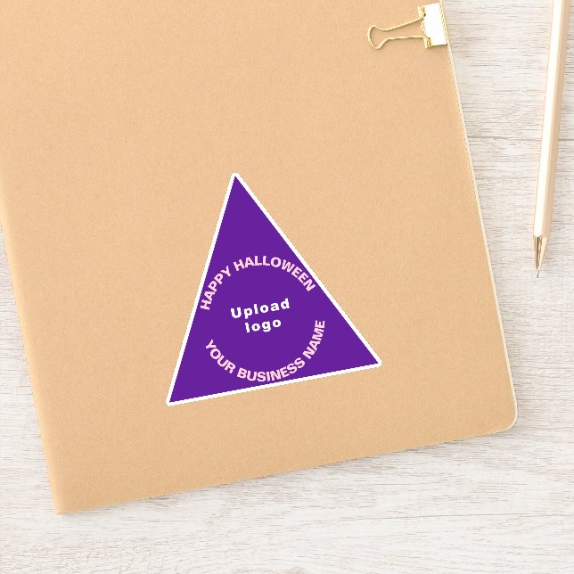 Autocollant vinyle triangle violet d'Halloween d'a (Carnet)