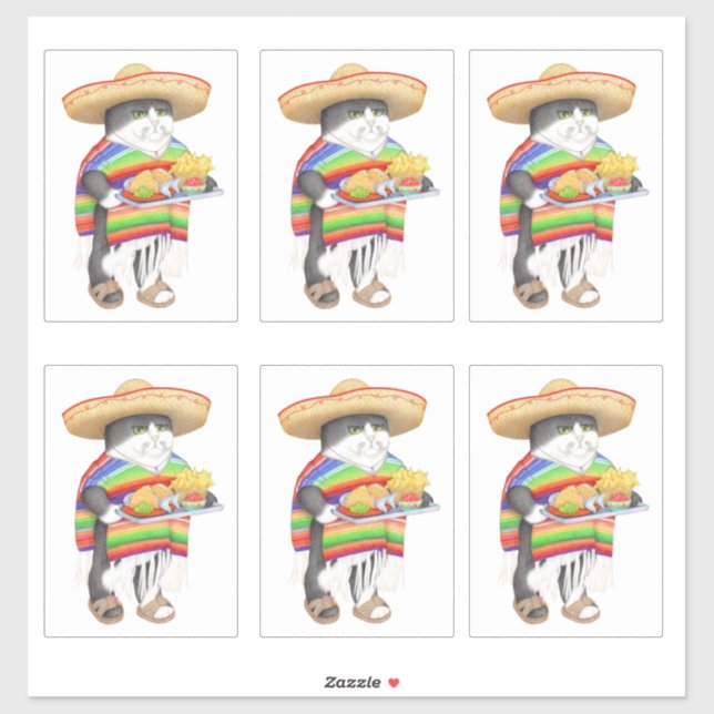Autocollant vinyle WENDELITO 14" (6 Petits) (Feuille)