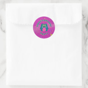 Autocollant Violet Canard Sauvage Anniversaire Enf