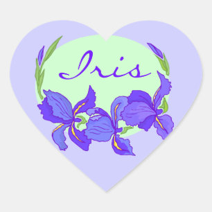 Autocollant Violet Indigo Iris Fleurs Jardins Jard