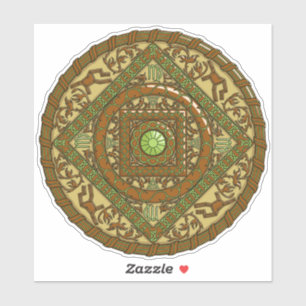 Autocollant Virgo Mandala Contour