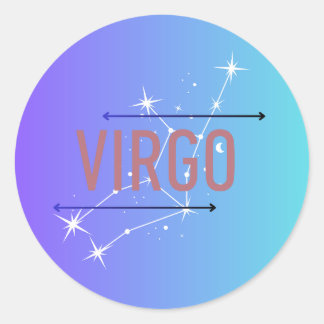 Autocollant Virgo Zodiac bleu