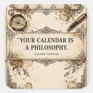 Autocollant Votre Calendrier Est une Philosophie