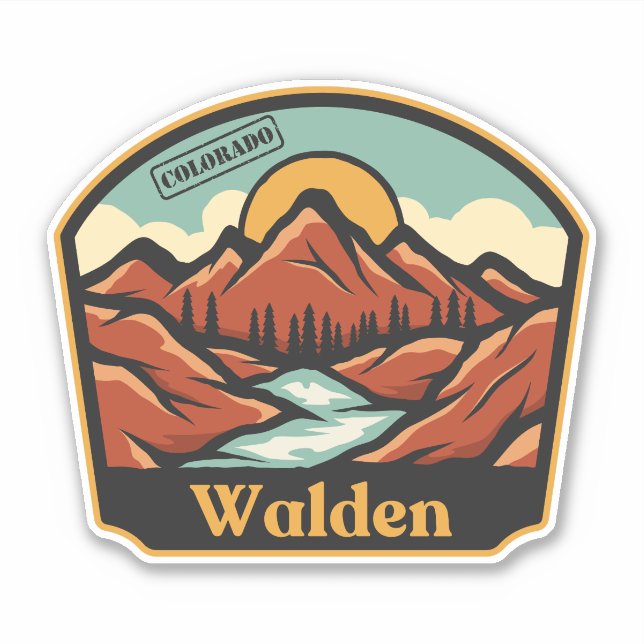 Autocollant Walden, Colorado (Devant)