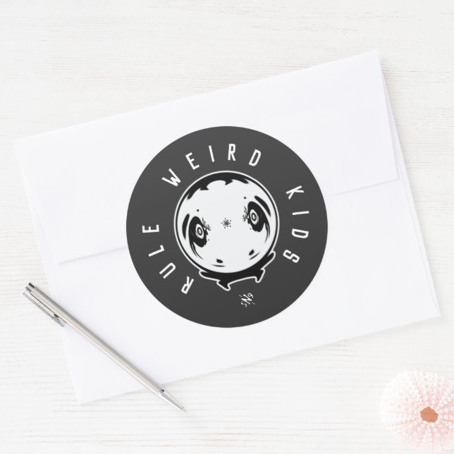 Autocollant Weird Kids Rule – devise drôle de biza (Enveloppe)