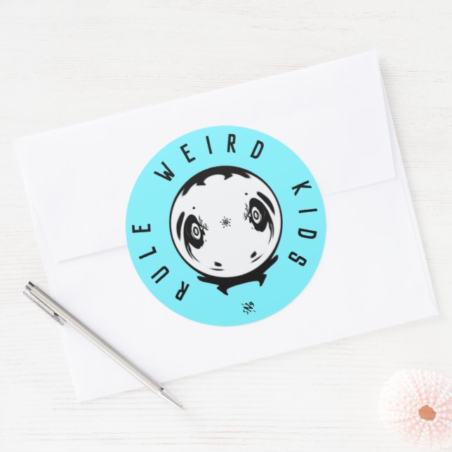 Autocollant Weird Kids Rule – devise drôle de biza (Enveloppe)