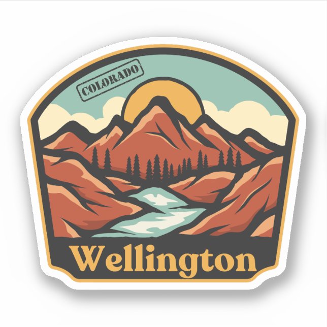 Autocollant Wellington, Colorado (Devant)