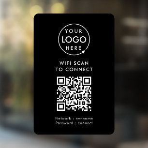 Autocollant WiFi pour Fenêtre   Panneau Adhésif QR