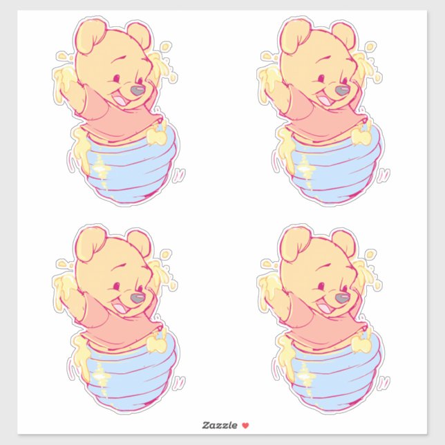 Autocollant Winnie l'ourson (Feuille)