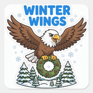 Autocollant Winter Wings — Couronne de pin d'aigle