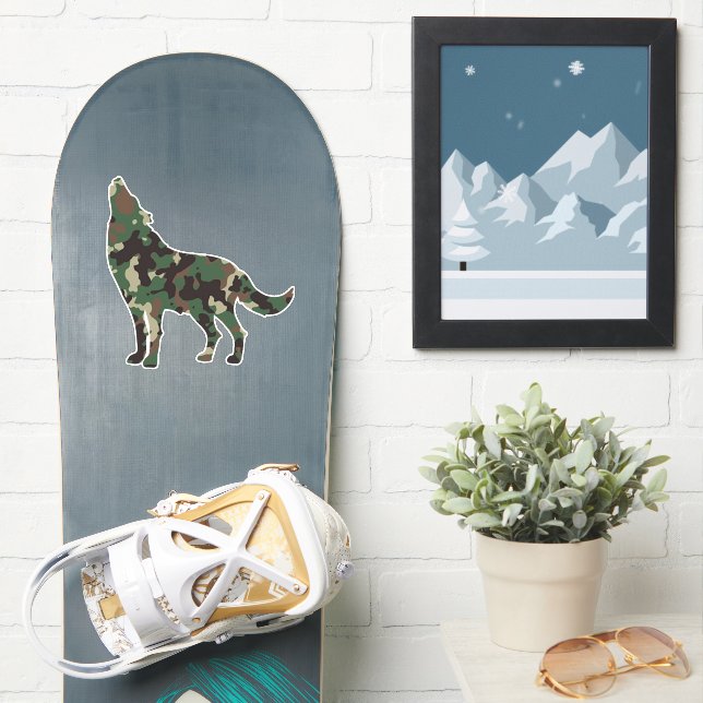 Autocollant Wolf Camo (Snowboard)