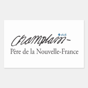 Autocollant x20 Champlain père Nouvelle-France