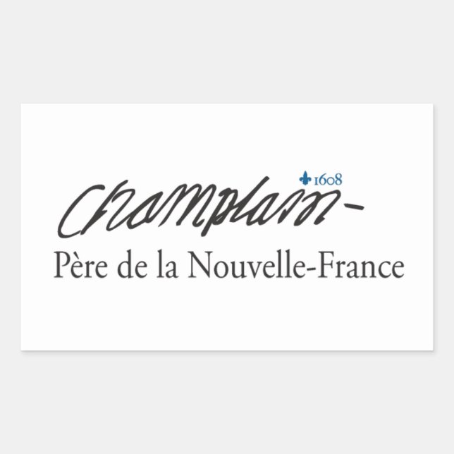 Autocollant x20 Champlain père Nouvelle-France (Devant)