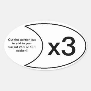 Autocollant x3 de marathon