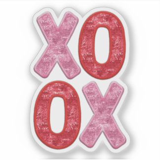 Autocollant XO OX - Baiser Câlin Câlin Baiser Sain