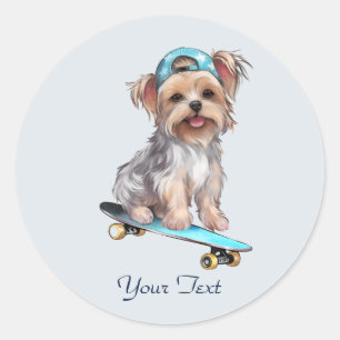 Autocollant Yorkshire Terrier aquarelle