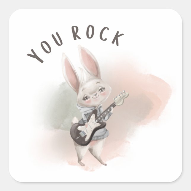 Autocollant You Rock Bunny (Devant)