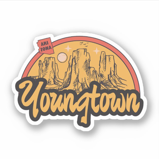 Autocollant Youngtown, Arizona (Devant)
