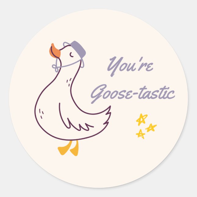 Autocollant You're Goose-tastic | Autocollant de c (Devant)