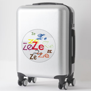 Autocollant Ze ou pronom personnalisé partout