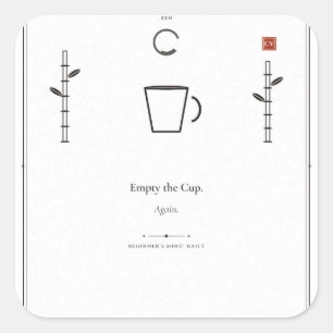 Autocollant Zen Vider la Tasse