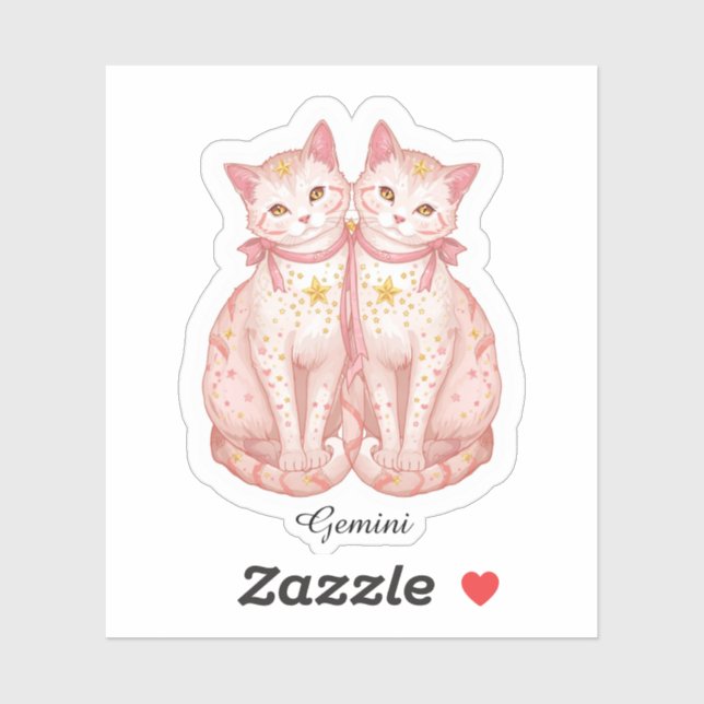 Autocollant Zodiaque Céleste Gémeaux - Art des Cha (Feuille)