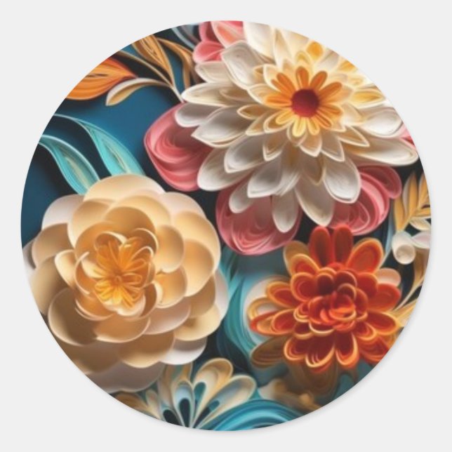 Autocollants 3d floraux (Devant)