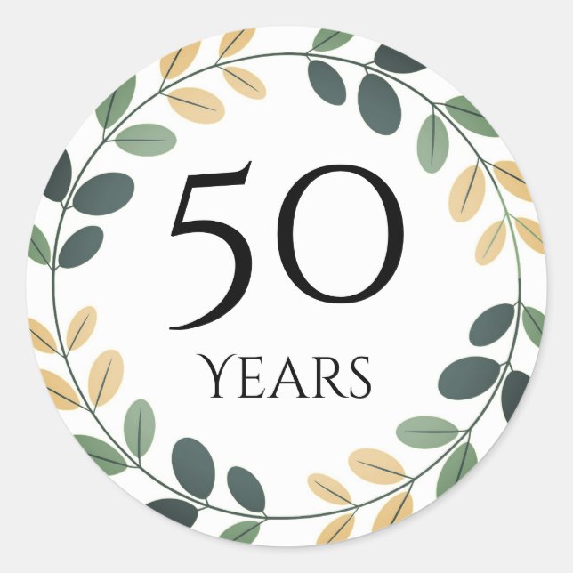 autocollants 50 ans anniversaire (Devant)