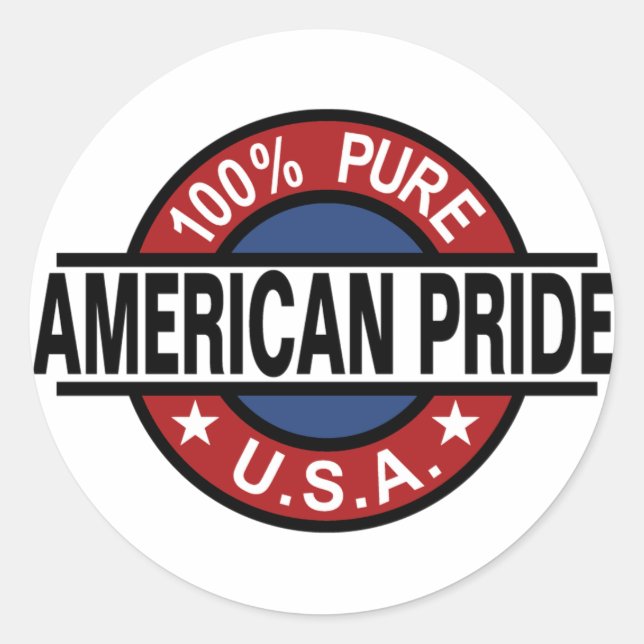 Autocollants à 100% American pride (Devant)