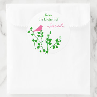 Autocollants à cuisson rose-vert personnalisés
